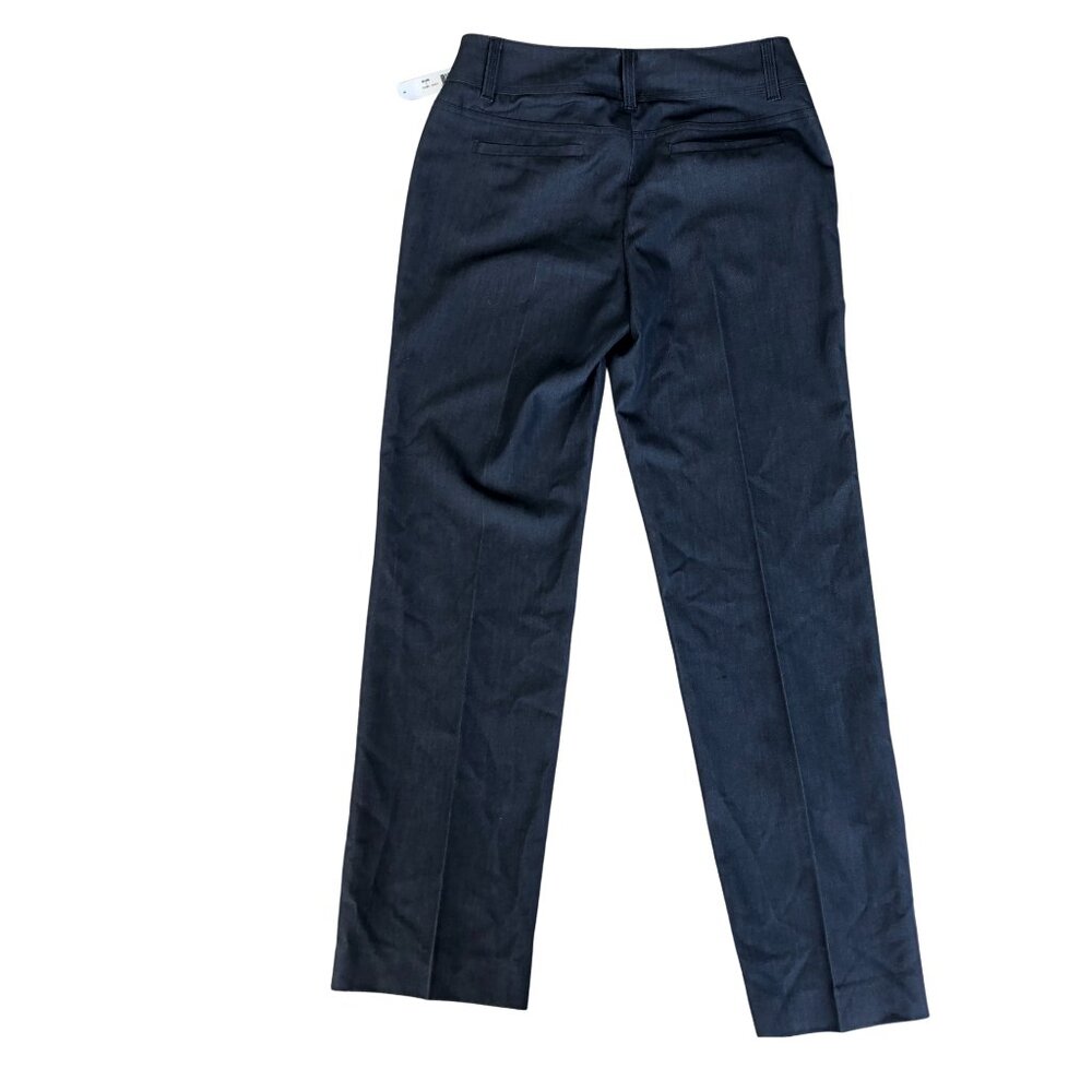 New Directions Dark Navy Pants Women’s 6 Denim Look Dress Pants Straight Leg NWT - Picture 3 of 8
